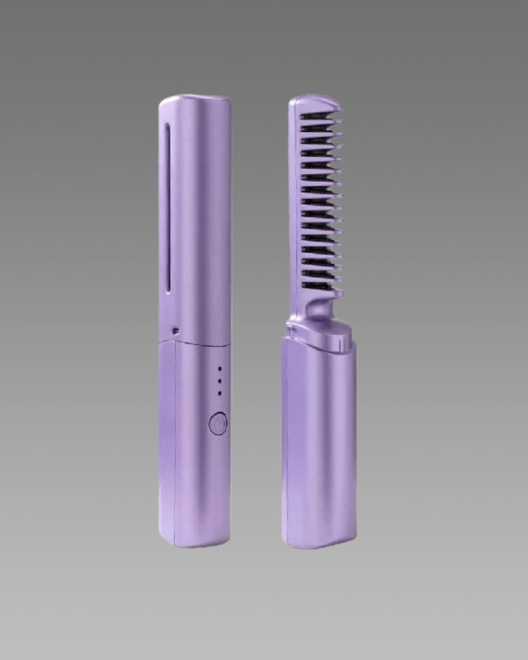 Meneflix Portable Mini Cordless Hair Straightener – Rechargeable Hot Comb