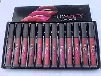 Huda Beauty Matte Finishing Lipstick – Pack of 12