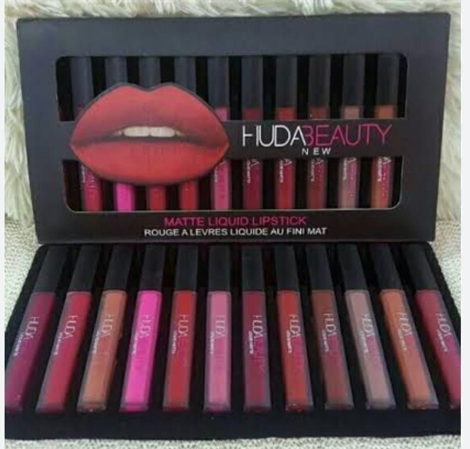Huda Beauty Matte Finishing Lipstick – Pack of 12