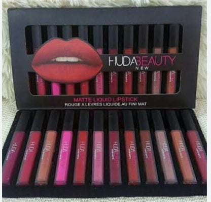 Huda Beauty Matte Finishing Lipstick – Pack of 12
