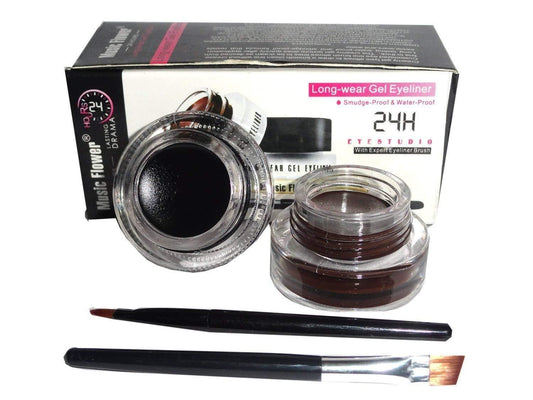 Music Flower Gel Eyeliner 6g (Black & Brown) – Combo Pack