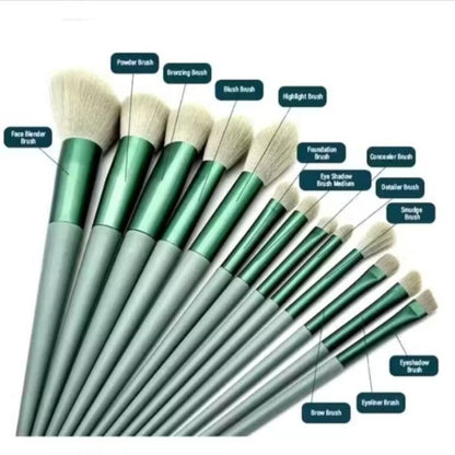 13 Pcs Makeup Brush Set with Travel Pouch