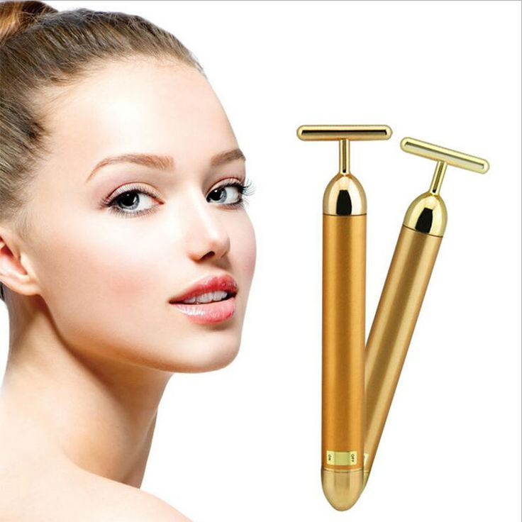 24K Gold Energy Beauty Bar – Electric Facial Massage Roller